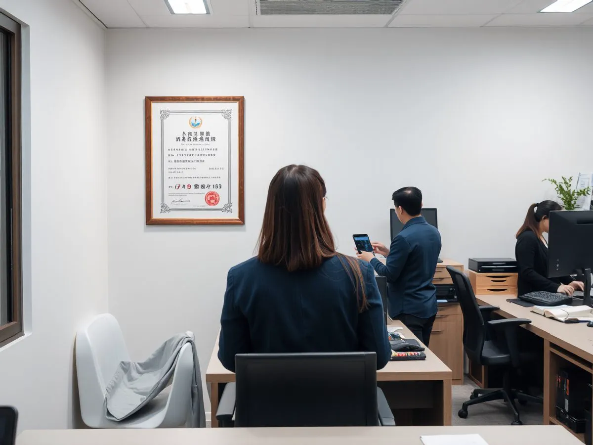 万冠明公司营业执照展示场景